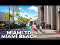 Electric Scooter Ride from Downtown Miami to South Pointe Park, Miami Beach in April 2022