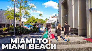 Electric Scooter Ride from Downtown Miami to South Pointe Park, Miami Beach in April 2022