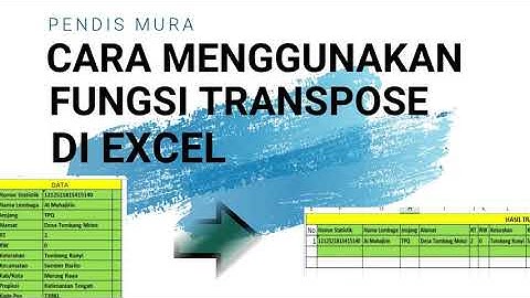 Cara Copy Data Excel dari Vertikal ke Horizontal atau Sebaliknya | Transpose excel
