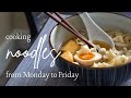 What I eat on a typical work day at home! (Noodles Edition)