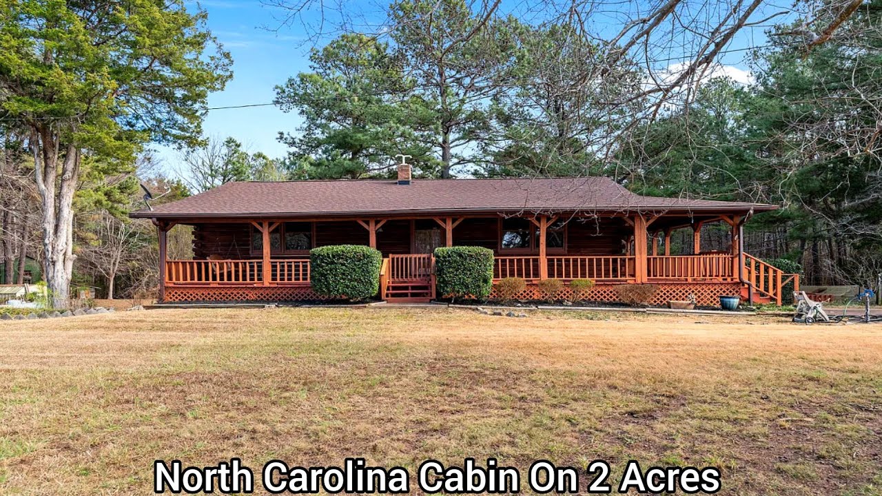 Дом в Северной Каролине на участке в 2 акра | Очарование бревенчатого дома и уединение | Недвижим...