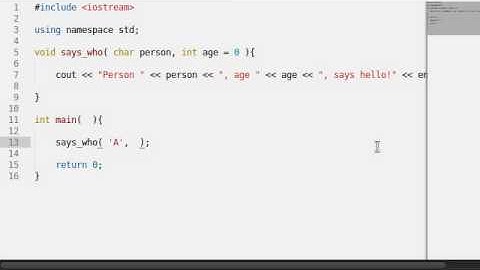 C++ 08 Functions with Default Arguments