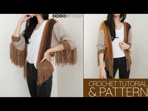 Crochet Fringe Cardigan | Pattern & Tutorial DIY