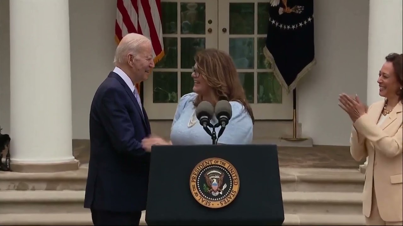 Biden Whispers To Guest Speaker: "You're Good, Kid. You Are Really Good. I'm Serious."