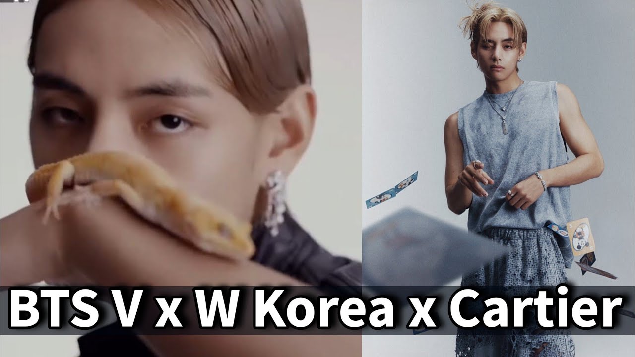 BTS V New Video Campaign With W Korea & Cartier 💜 2023 New Video Fashion  Film 😍 #bts #taehyung #v 