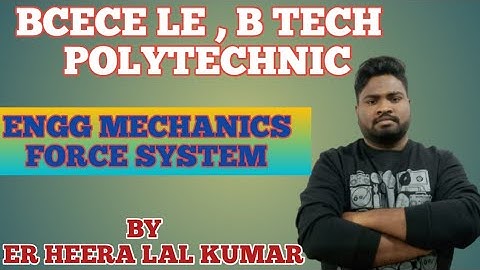 BCECE LE (2021),B TECH & POLYTECHNIC।।ENGG MECHANICS।।FORCE SYSTEM IN HINDI ।।BY - HEERA LAL KUMAR।।