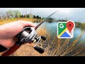 Google Maps Fishing Challenge — Finding HIDDEN Ponds Loaded w/ Fish
