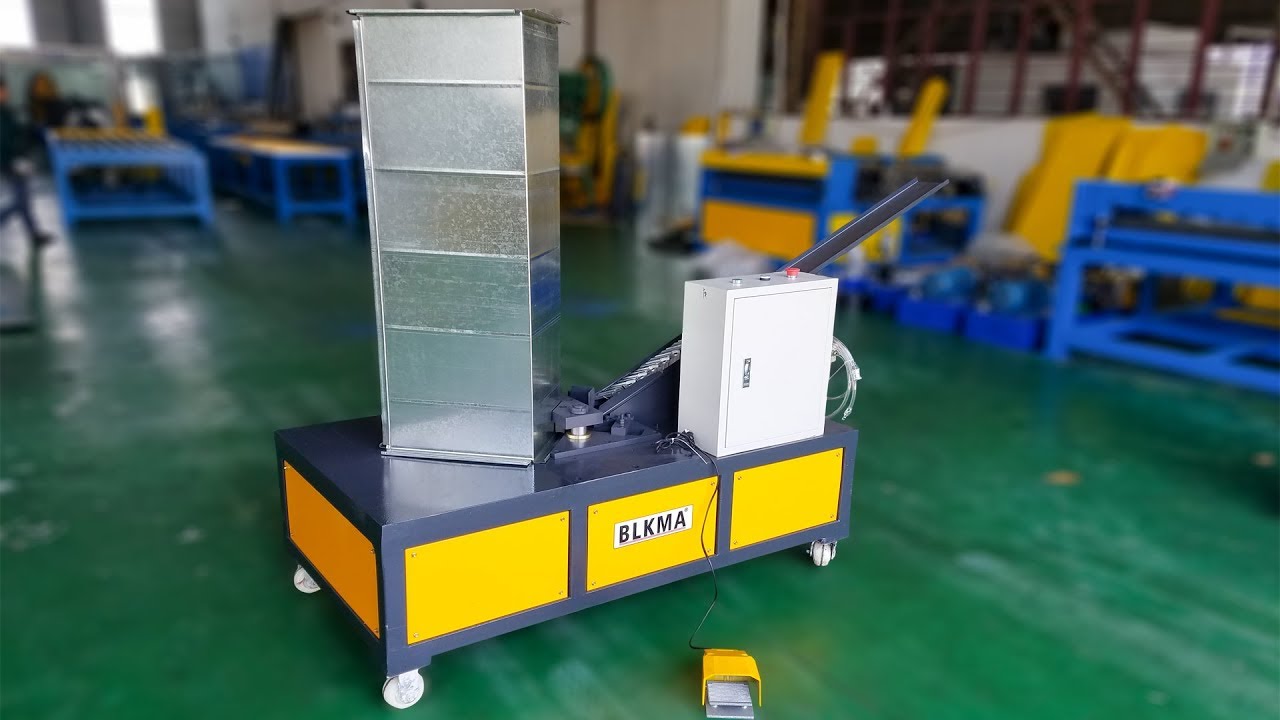 BLKMA pneumatic corner code assembly machine / HVAC duct corner clip ...