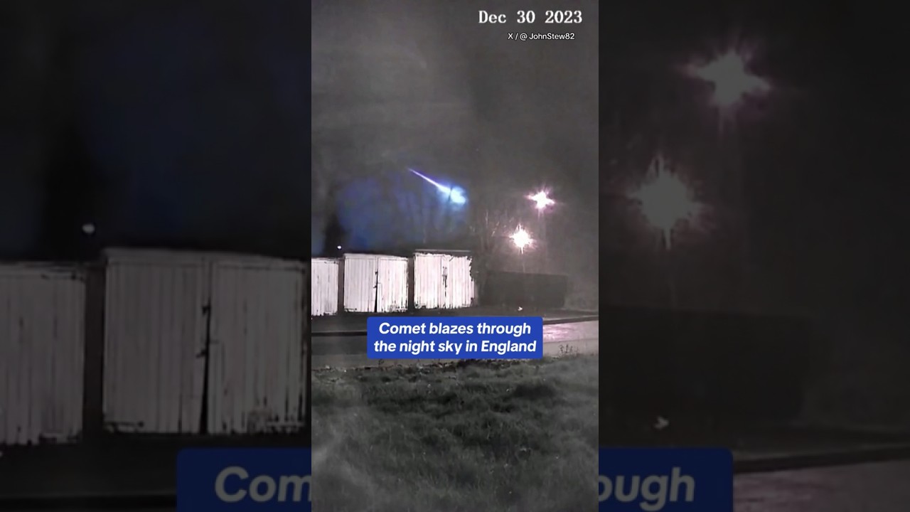 Comet blazes through sky in England 