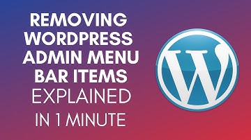 How To Remove WordPress Admin Menu Bar Items (2025)