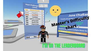 I'M ON THE LEADERBOARD!!! Master's Difficulty Chart Obby Roblox