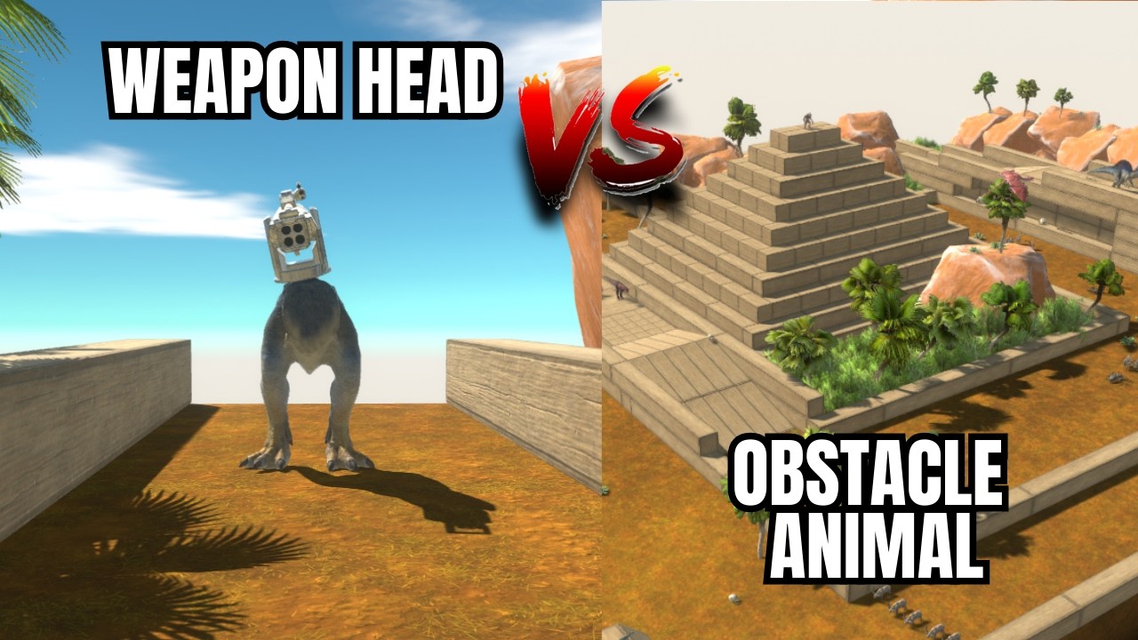 Weapon-Head Mutant vs Every Faction Obstacle Race -  Animal Revolt Battle Simulator