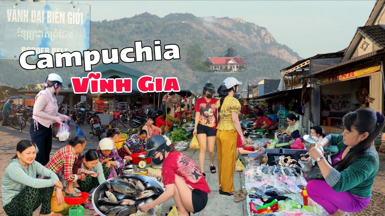 Biên giới Campuchia ngập tràn cá đồng siêu rẻ chợ Vĩnh Gia Lạc Quới