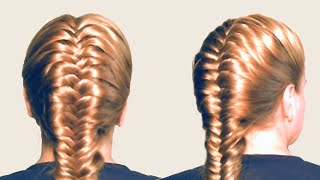 Плетение Колоска или Косы Рыбий Хвост Обучение | French Fishtail Braid Hairstyles for Medium Hair(Если плетение колоска или косы рыбий хвост начать ото лба, то получится красивая прическа на длинные волосы..., 2012-12-04T20:17:35.000Z)