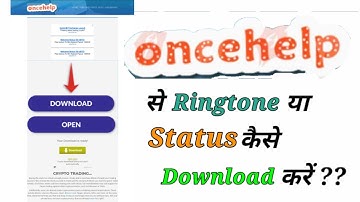 How to download Ringtone/Status from Oncehelp.com || How To Download File From Description Link ??