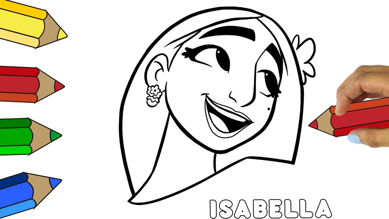 How to draw ISABELLA from ENCANTO Disney Movie |Como dibujar a ISABELLA de  ENCANTO de Disney 🌈 - thptnganamst.edu.vn