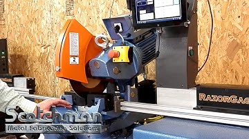 Digital RG Programmable Measuring Stop System Demonstration on Scotchman Circular Cold Saw