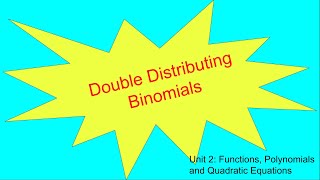 Double Distribution of Trinomials Algebra