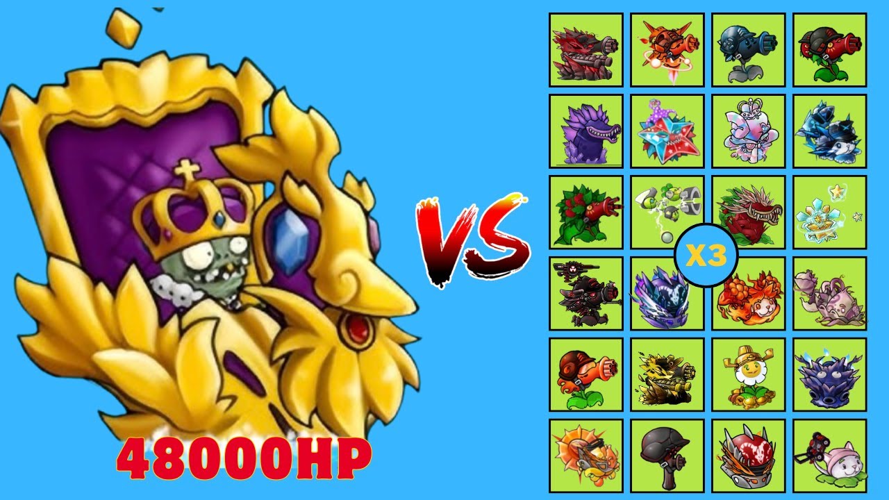 KING ULTIMATE IMP 48000HP VS ALL ULTIMATE FUSION PLANTS X3 | PvZ Fusion
