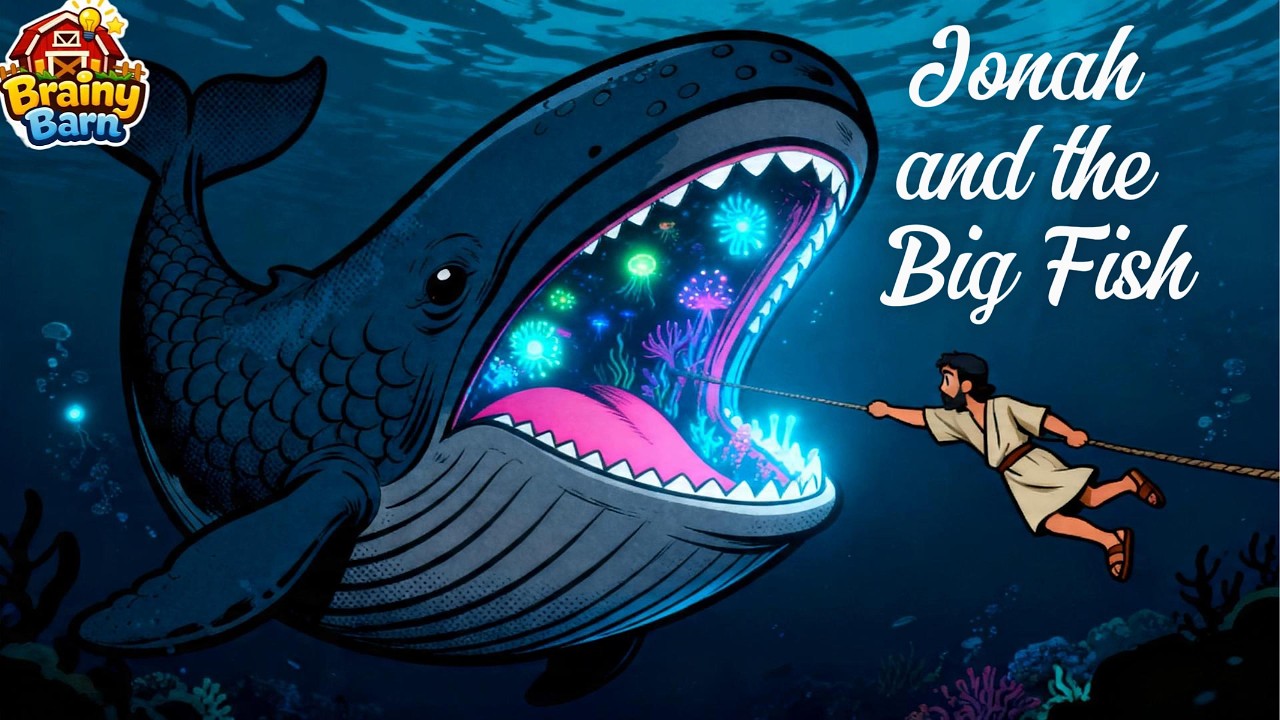 Jonah and the Big Fish | A Fun Bible Adventure | Brainy Barn Stories ...