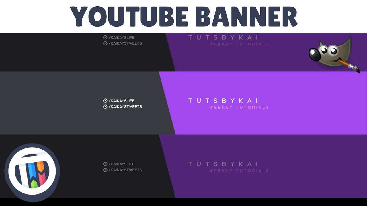 Gimp Tutorial How To Create A Simple Clean Minimalistic Youtube Banner For Free Tutsbykai Youtube