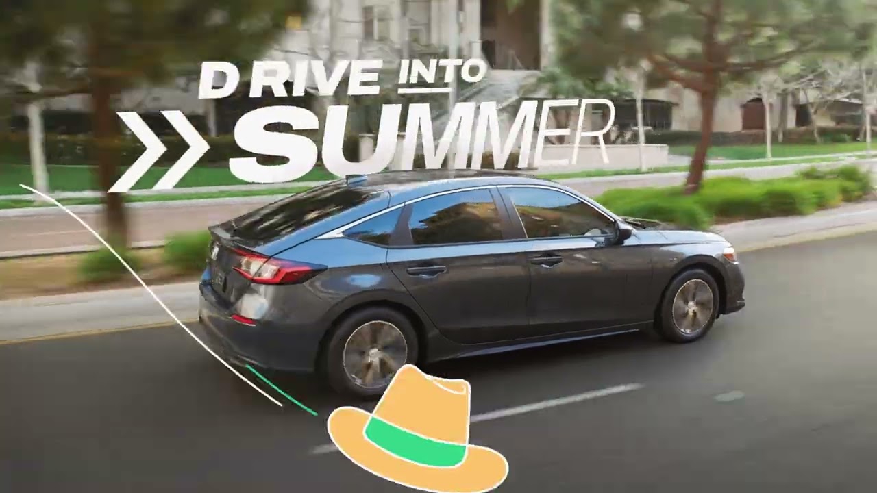 Drive into summer with a Honda Civic, now at your local Honda dealer.