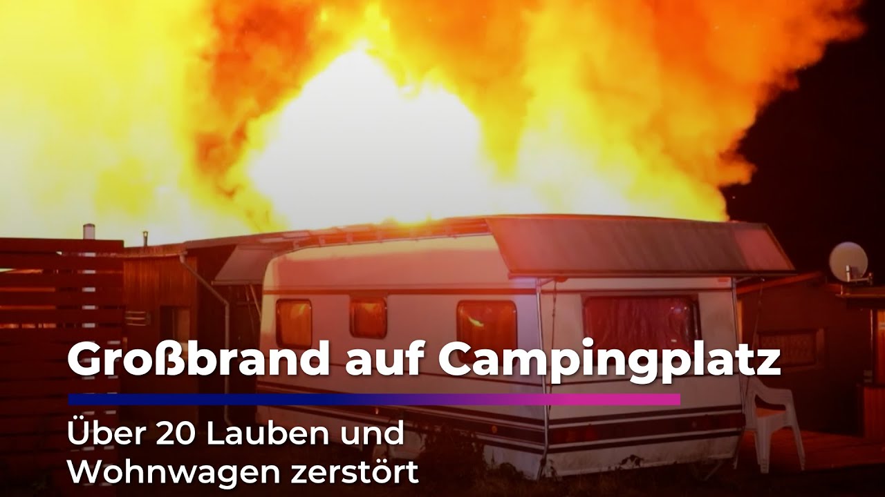 Großbrand kurz vor Weihnachten: Flammen zerstören Lauben und Wohnwagen I Sachsen Fernsehen