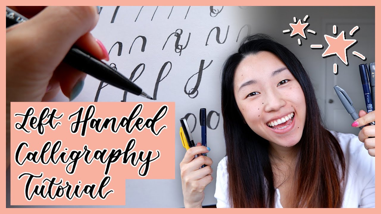 🖋Left-Handed Brush Lettering Calligraphy: Ultimate Beginner Guide For Lefties Learning Calligraphy