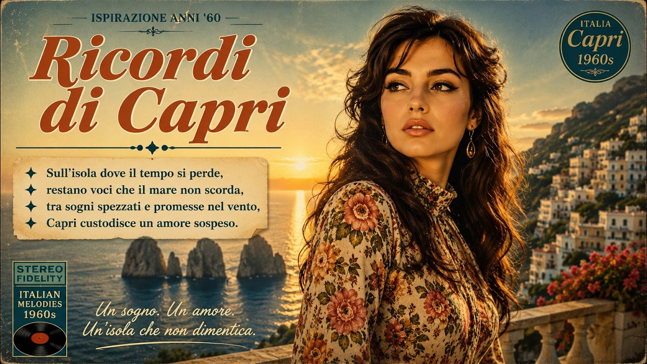 Ricordi di Capri - A 1960s Italian Vintage Romance | Best Capri Love Song (Official Music Video)