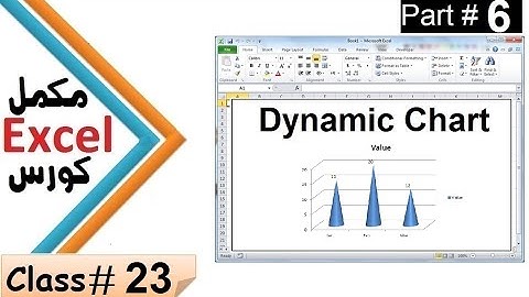 Ms Excel Full Tutorial Class # 23 Chart part 6 Dynamic chart | Excel 2010 Dynamic chart in pashto