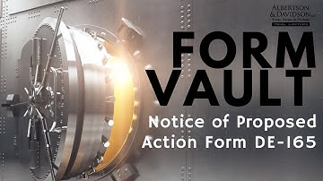 California Notice of Proposed Action -- Form DE-165