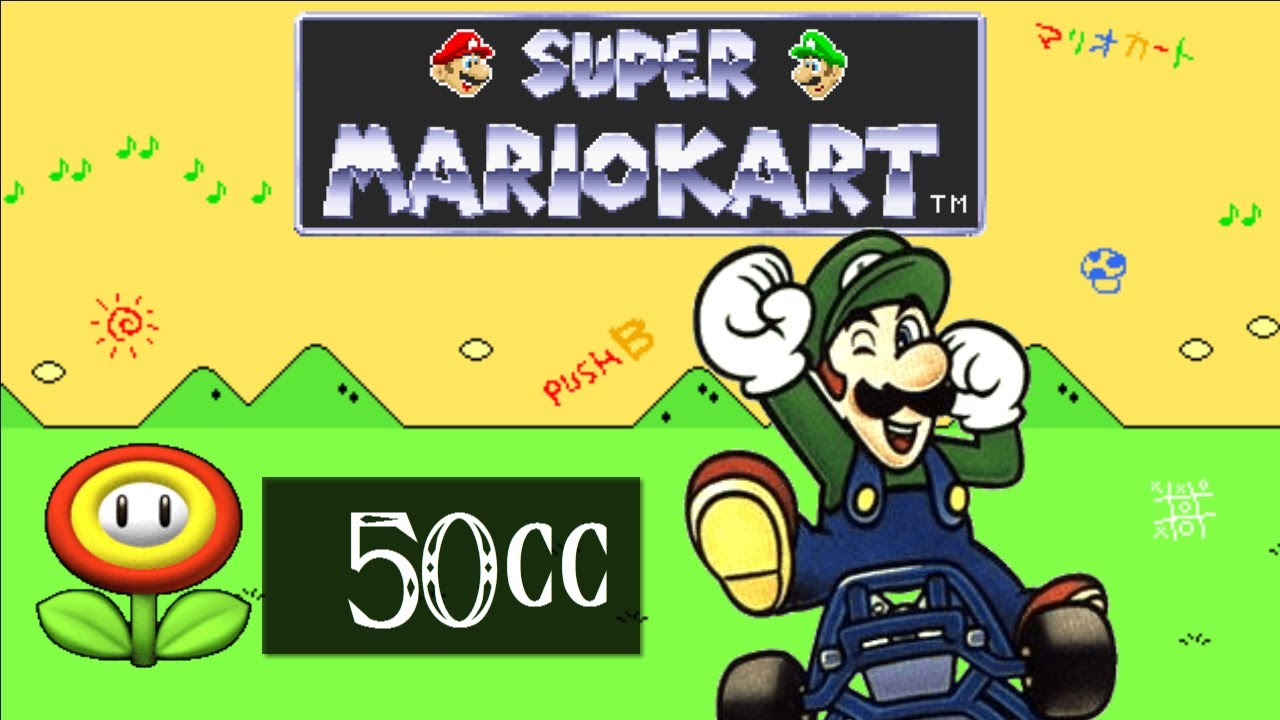 マリオカート Super Mario Kart (SNES) [Part 10] - 50cc Flower Cup [Luigi