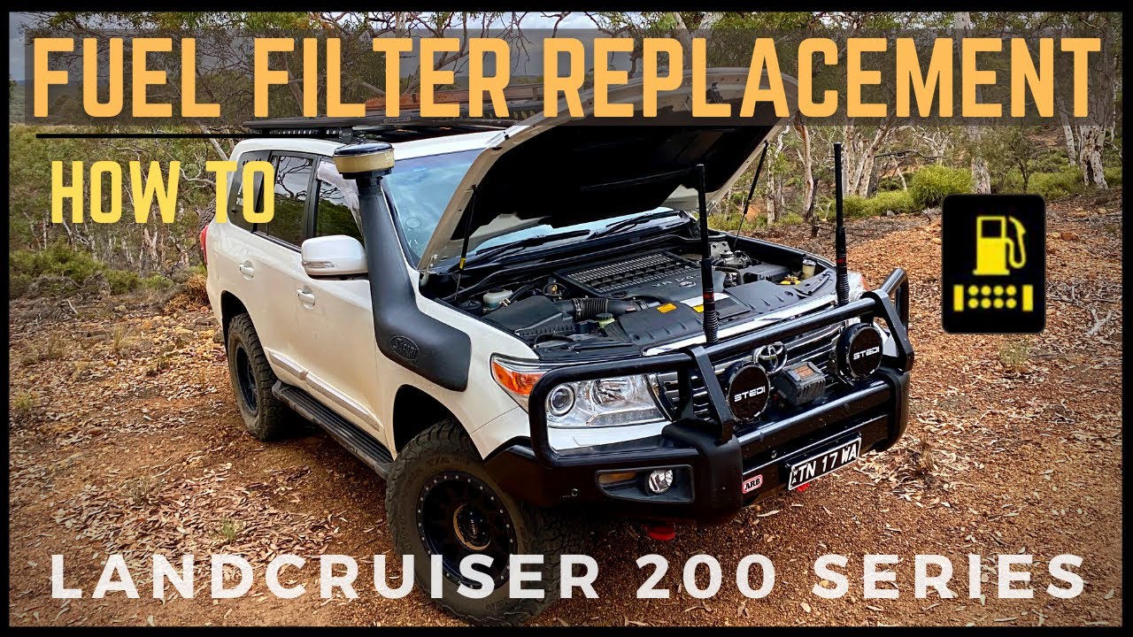 5min SERVICE HOW TO Change Fuel Filter Remove Dash warning/light reset Landcruiser 200