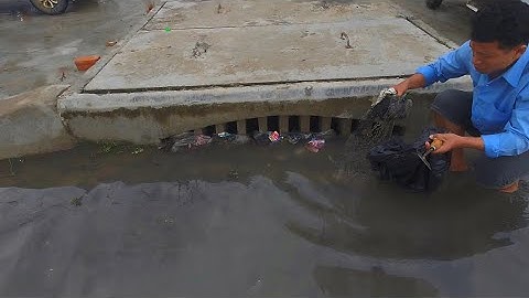 After Remove trash that clogged culvert drain make water flow faster #cleaning #longvideo