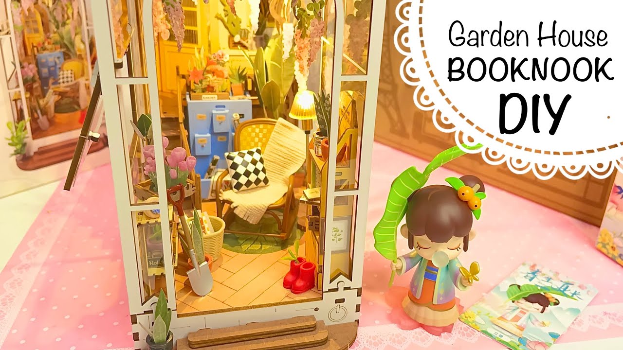 DIY Miniature Dollhouse Kit/Booknook Garden House /가든 하우스