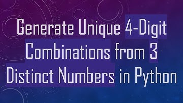 Generate Unique 4-Digit Combinations from 3 Distinct Numbers in Python