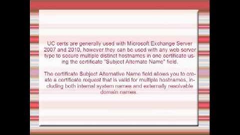 UCC/SAN  Certificates