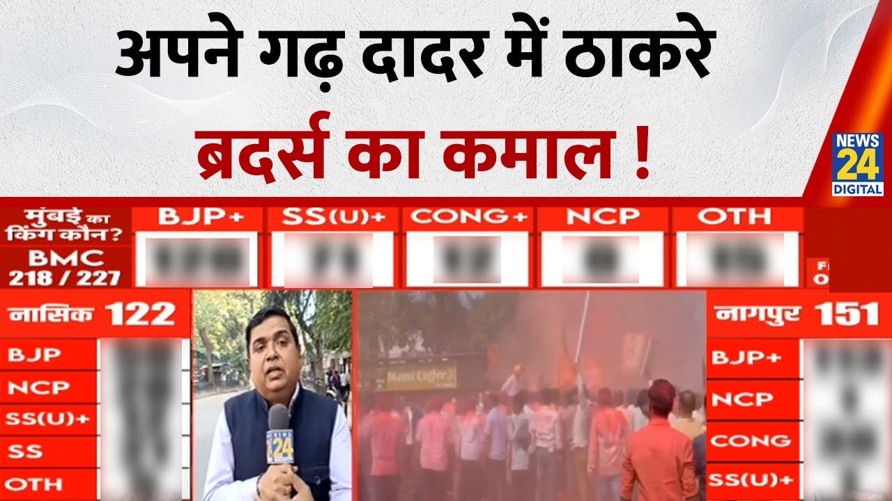 BMC Election Results 2026: अपने गढ़ दादर में ठाकरे ब्रदर्स का कमाल ! | Maharashtra | News 24