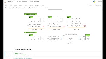 Gauss Elimination - 4x4 - Python Code
