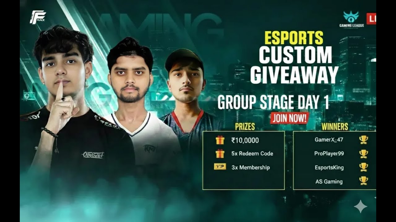 CS BR custom tournament 💵 win redeem codes and join guild test - YouTube