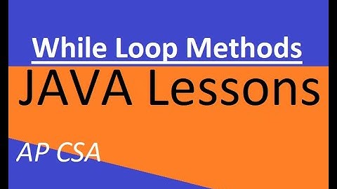 AP CSA Unit 4 While Loop Method