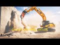 Excavator Demolition Scene | Dust Cloud Cinematic