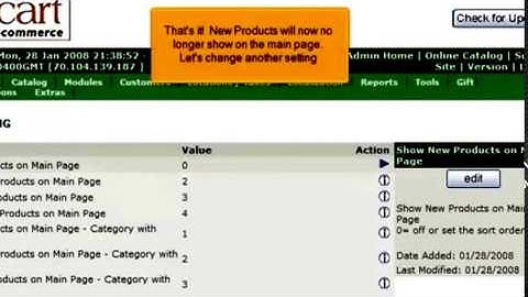 How to configure your home page in ZenCart