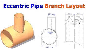 How to layout an eccentric pipe branch.