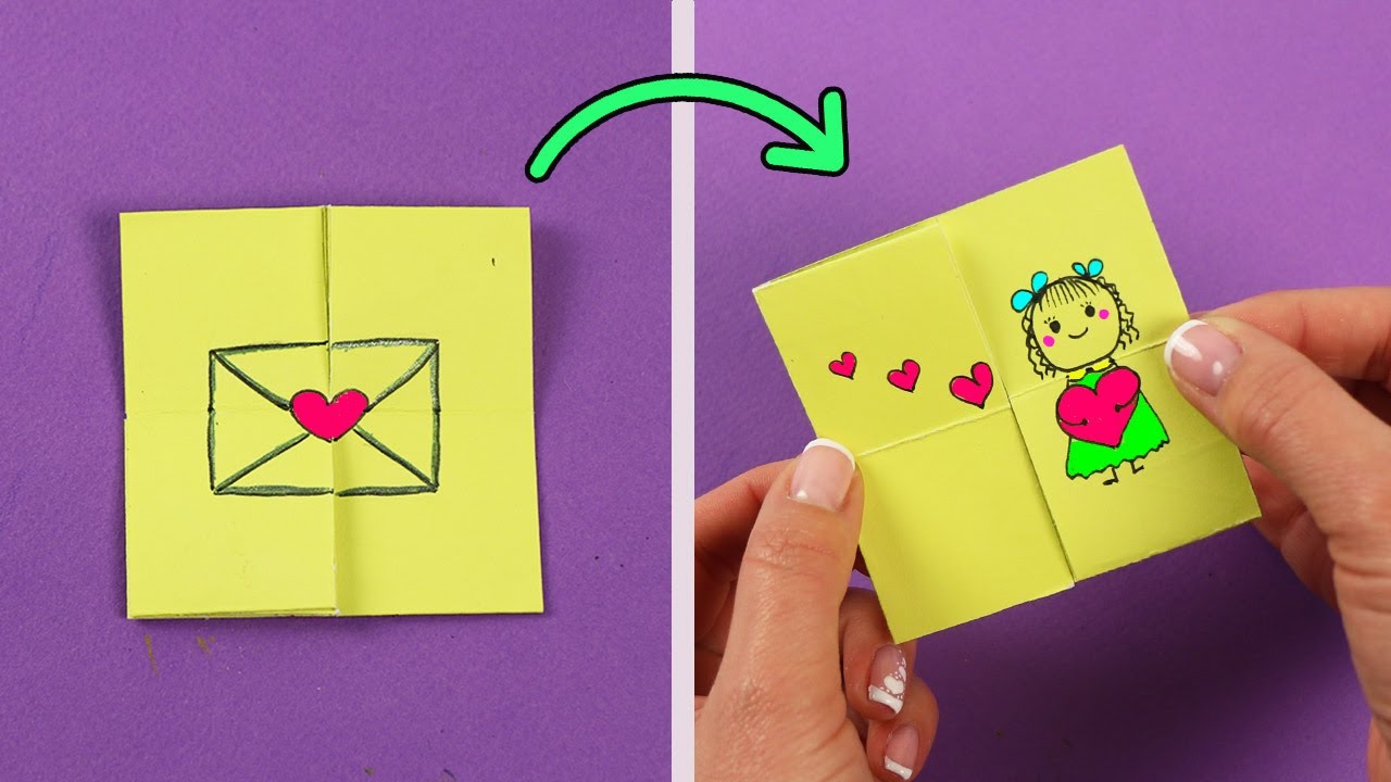 Антистресс из бумаги Как сделать оригами Поп Ит Легкие поделки для детей своими руками