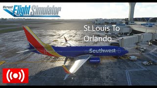 MSFS2020 | Southwest Airlines 737-800 St Louis To Orlando | VATSIM | SWA1712