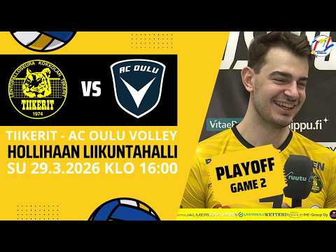 Tiikerit - AC Oulu Volley su 29.3.2026 | 2.  puolivälieräottelun lehdistötilaisuus