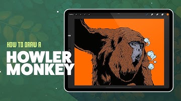 How to draw a Howler Monkey? Easy drawing | Sketch & pen drawing time-lapse video in Procreate