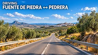 Driving in Andalusia 4K 🚗 Fuente de Piedra ↔ Pedrera | Spain 🇪🇸