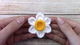 Видео: Весенний цветок крючком/МК для начинающих